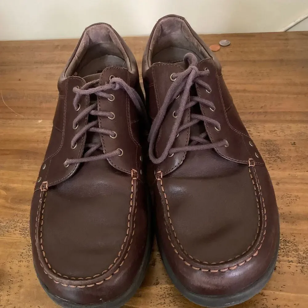 Dansko Wyatt Oxford Men's EUR Sz 48 US 15 Brown Leather Nonslip Lace Up Shoe